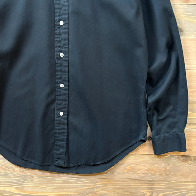 2000s Polo Ralph Lauren "BLACK" Silk Cotton B/D Shirt