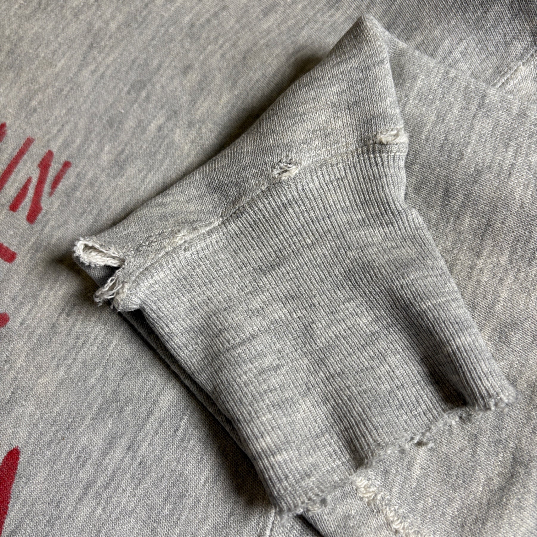 1970s Champion REVERSE WEAVE "Stencils" WISCONSIN ATH DEPT. Sweat Shirt