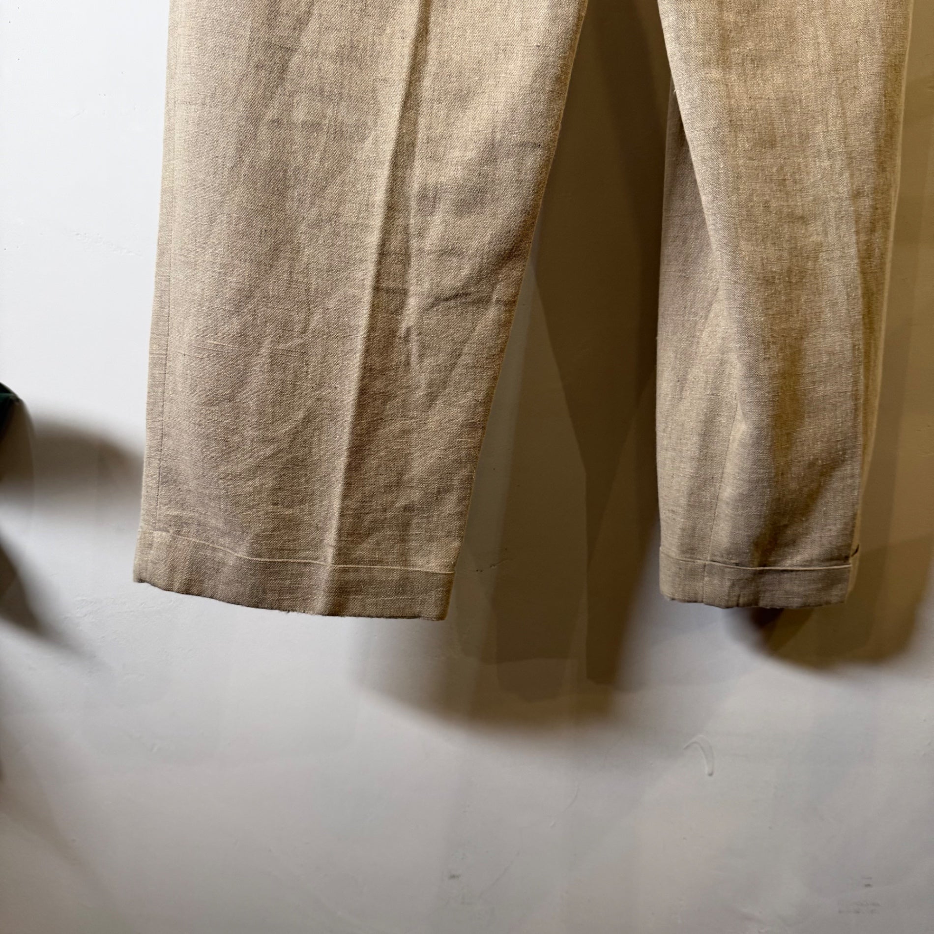 1990s J. RIGGINGS "Linen×Cotton" 2 Tuck Slacks