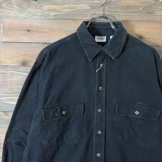 1980s Five Brother ”Black” Chamois Cloth Shirt