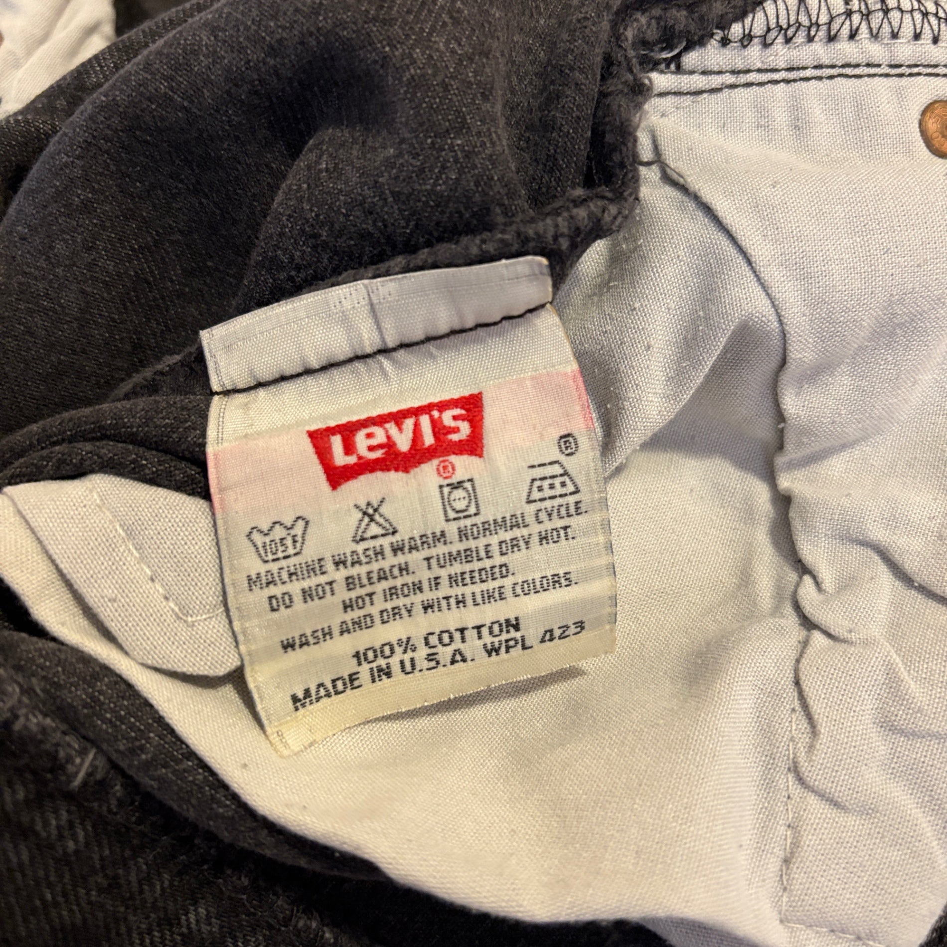 1990s Levi's 501 "Sulfur Black" Denim Pant