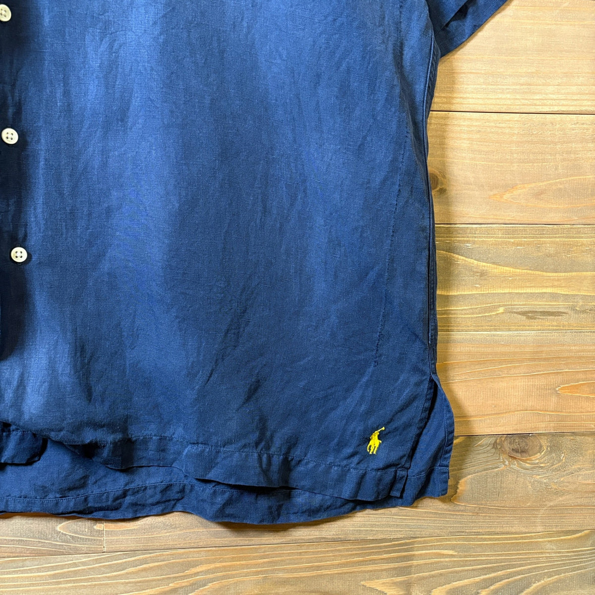 2000s Polo Ralph Lauren "Silk × Linen" Open Collar Shirt