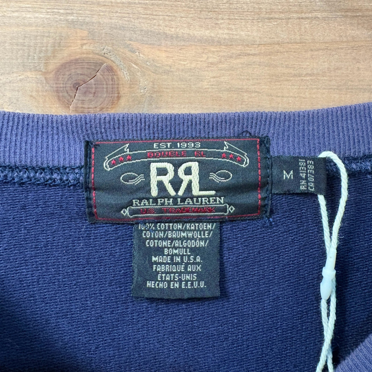 1990s RRL "One Point Logo" Two-Tone Sweat