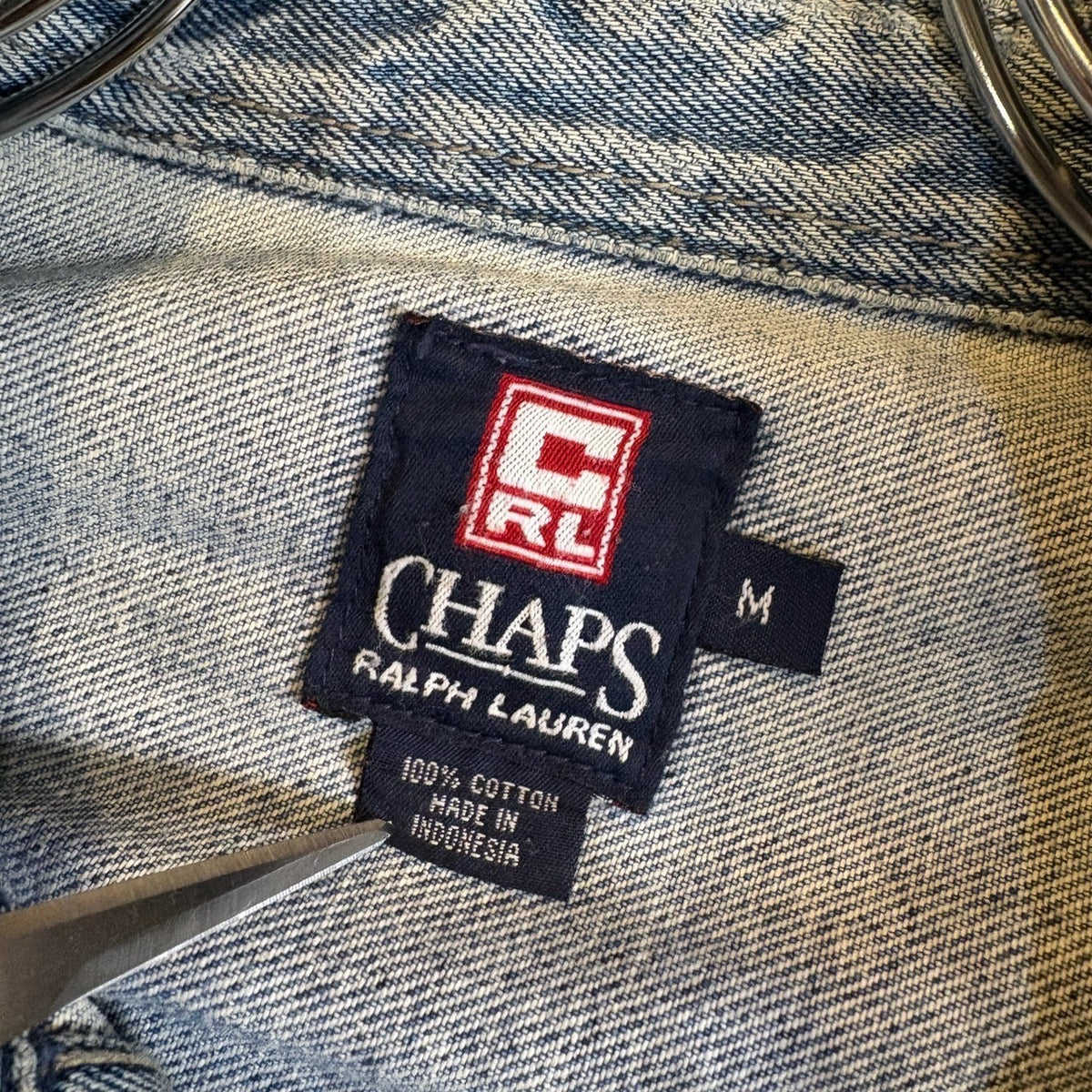 1990s CHAPS "Back Embroidery" 2nd Type Denim Jacket