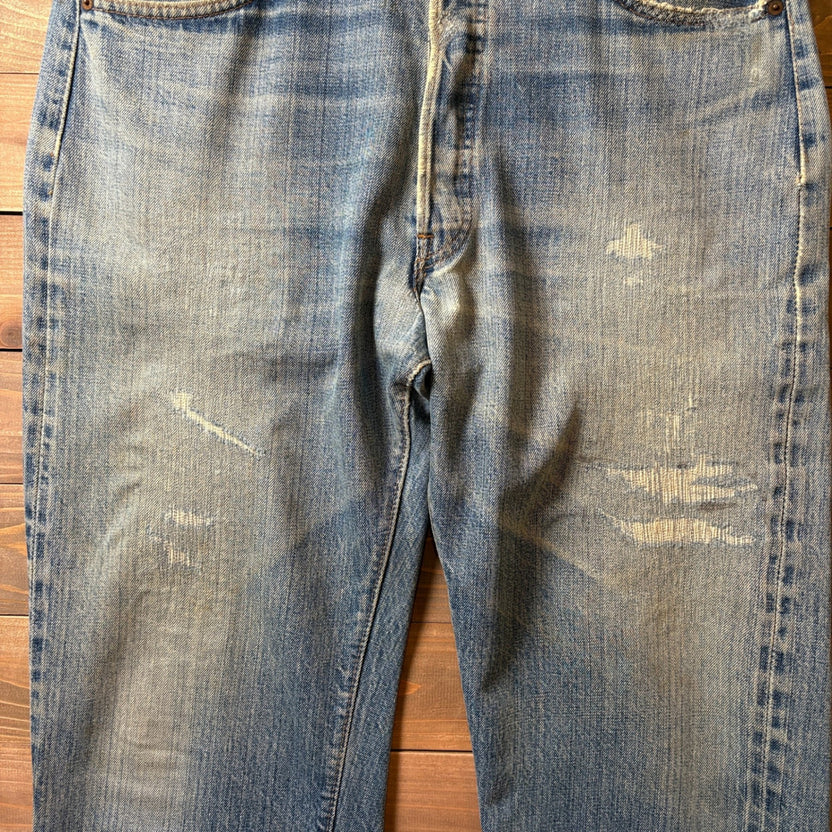 1970s Levi's 501 "66 Single" Damaged Denim Pant