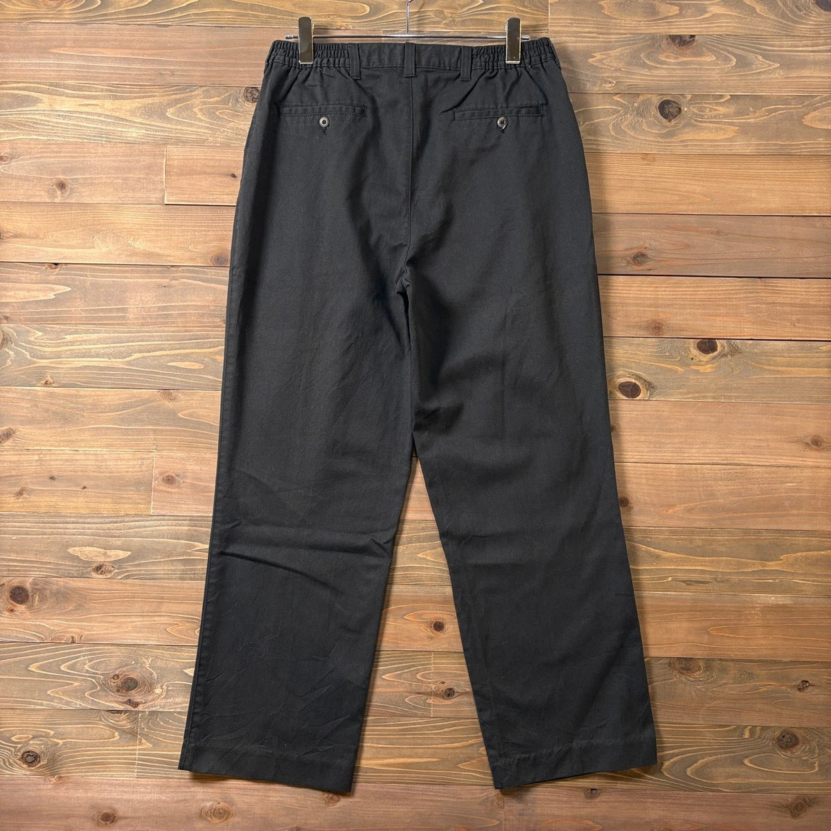 1990s David Taylor Made in USA Black Two-Tuck Pants