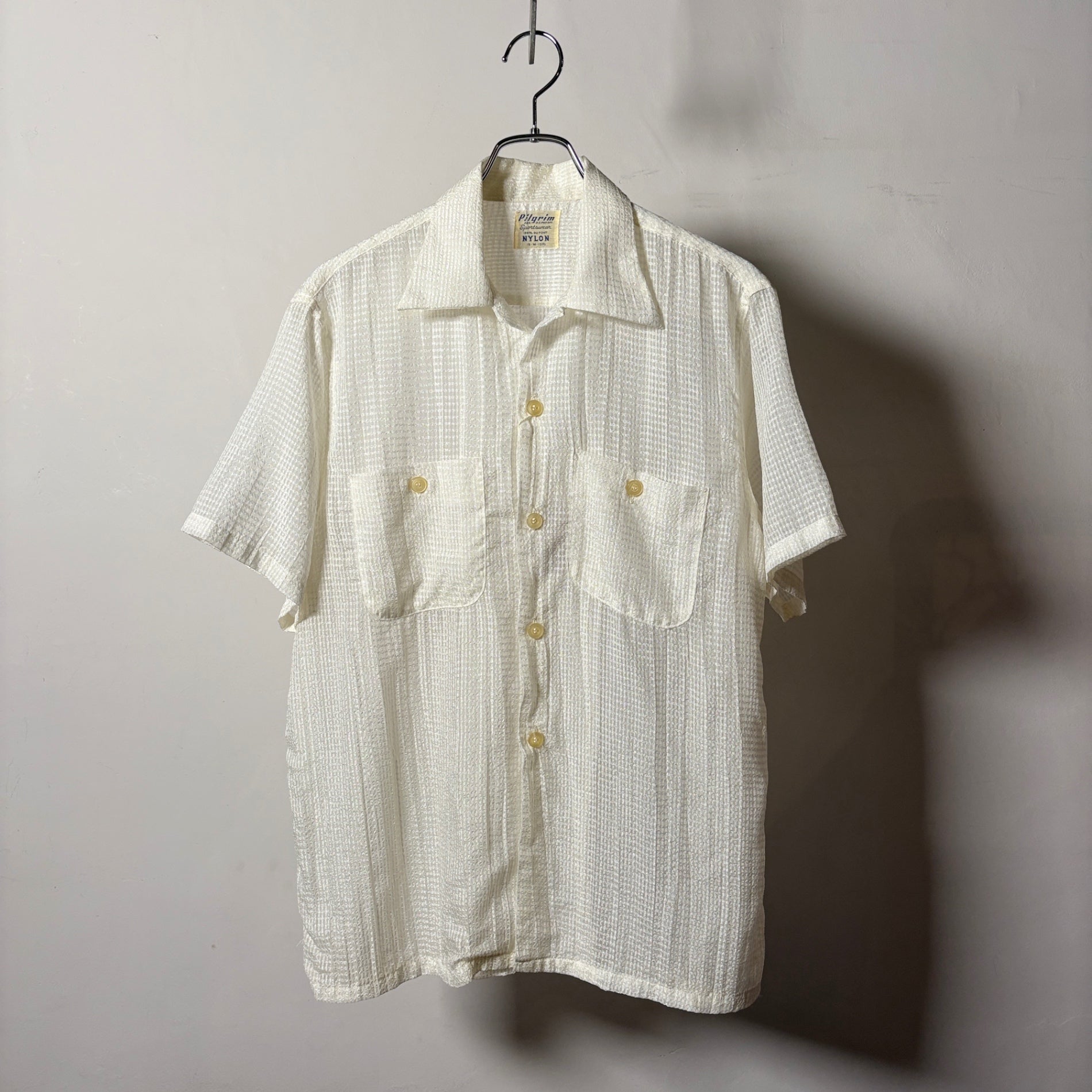 1950s PILGRIM "NYLON" Sheer Shirt