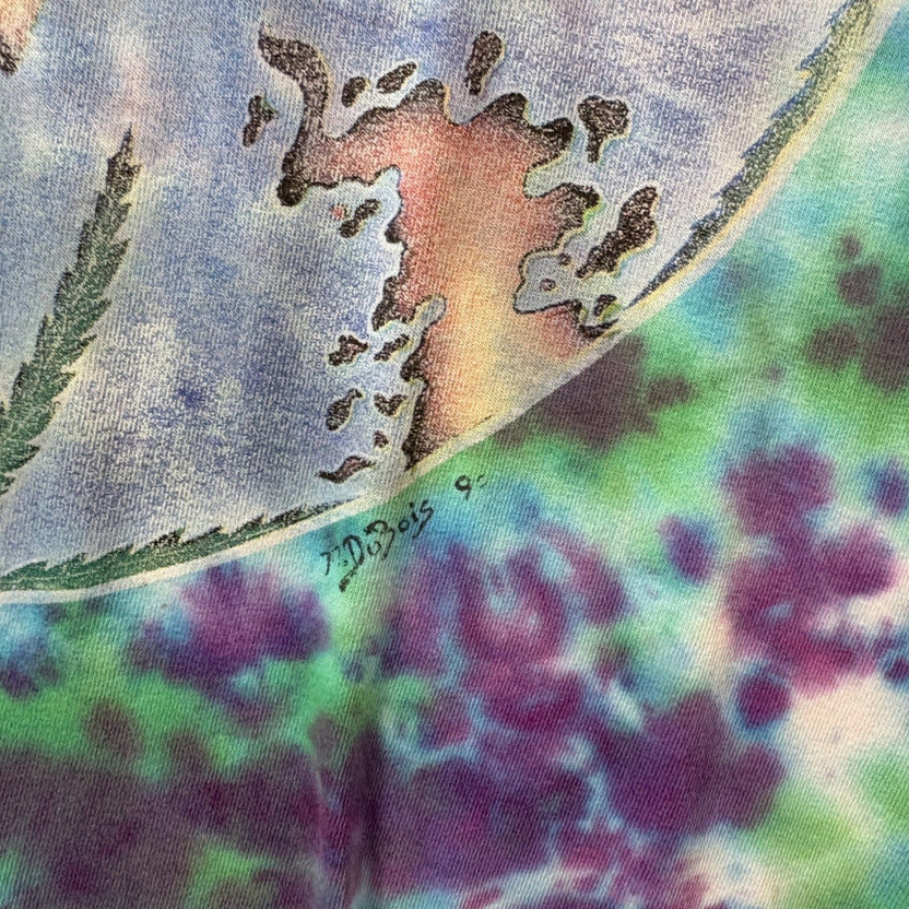 1990s FOTL "Mike Dubois" WEED ART Tye-Dye T-Shirt