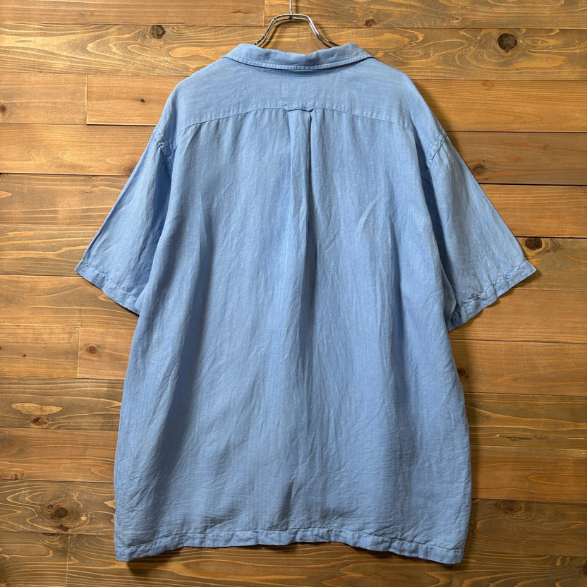 2000s Polo Ralph Lauren "Silk × Linen" Open Collar Shirt