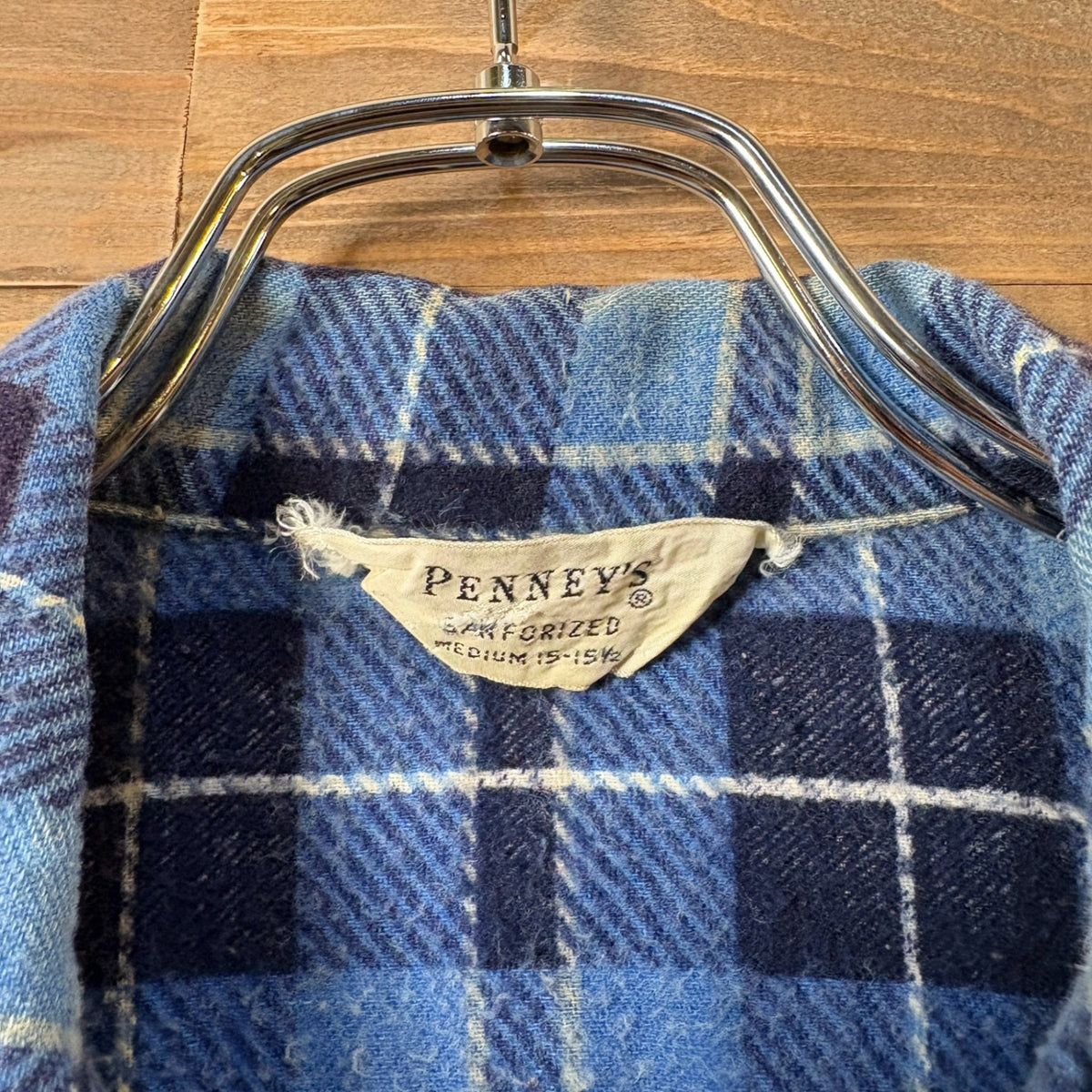 1950s Penney's "Blue" Printed Flannel Shirt