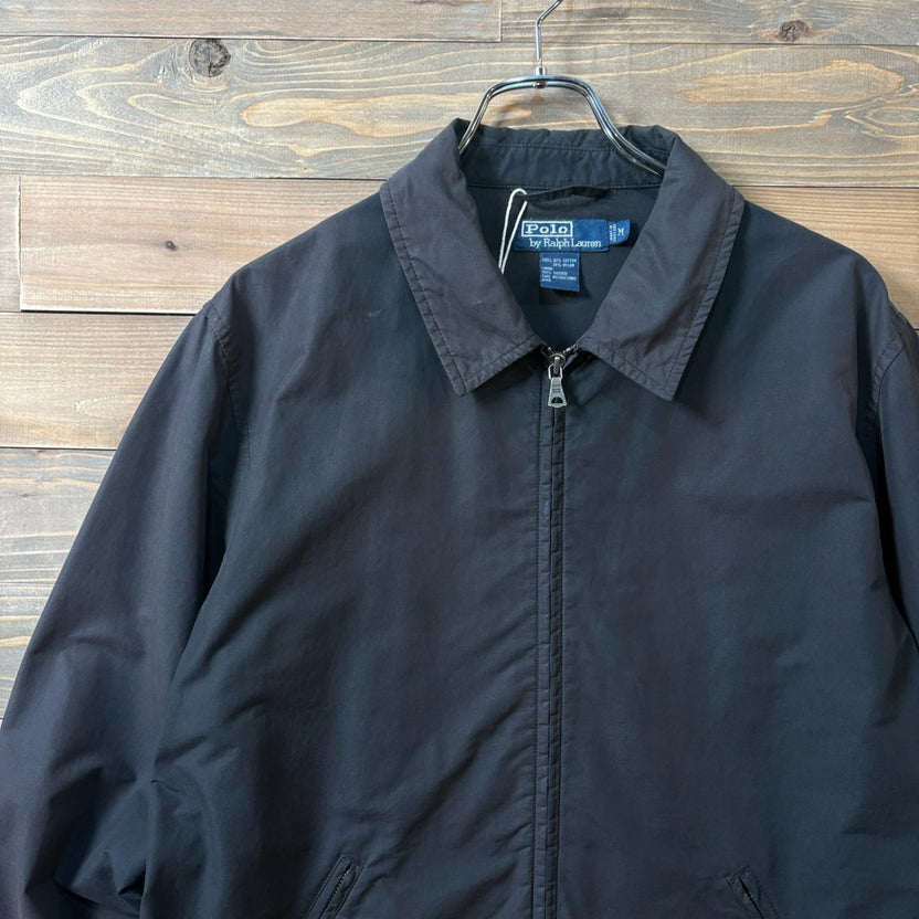 1990s~2000s Polo Ralph Lauren "Cotton Nylon" Black Drizzler Jacket