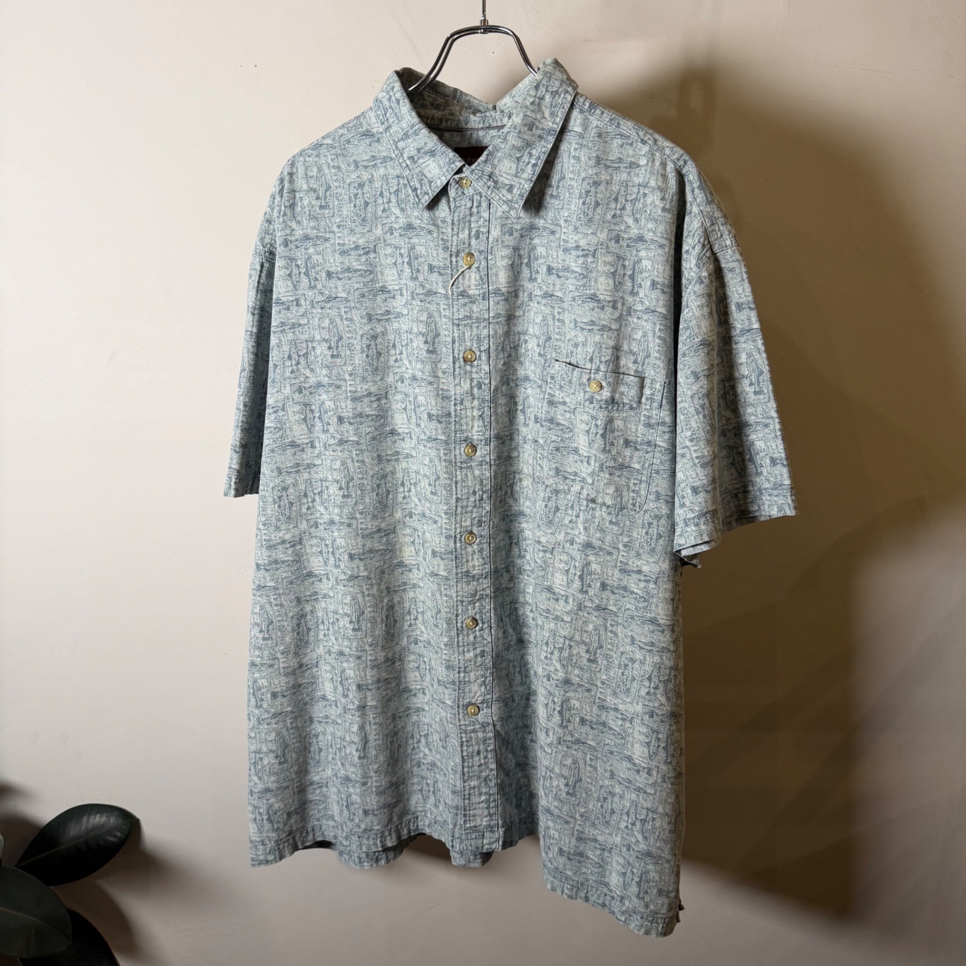 2000s St. John's Bay "Fish Pattern" S/S Shirt