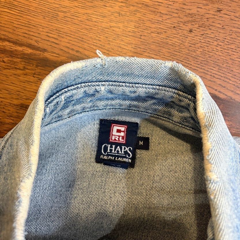 1990s CHAPS "Back Embroidery" 2nd Type Denim Jacket