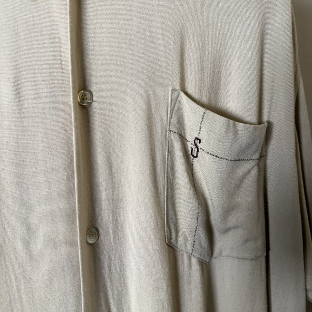1990s STUSSY Rayon Short Sleeve Open Collar Shirt