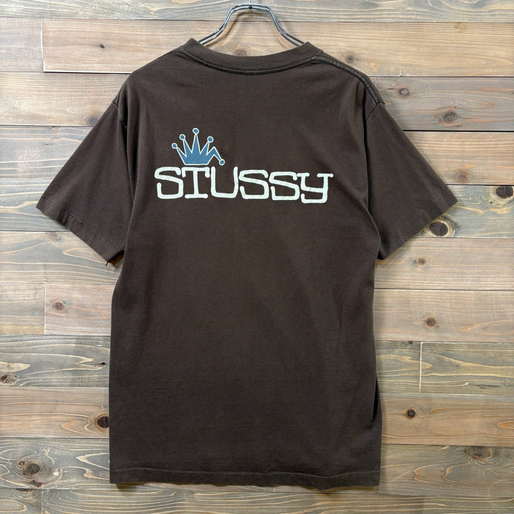 【⚠️超希少⚠️】90's stussy ワッフル生地 ポロシャツ クラウンロゴ 1990s STUSSY 