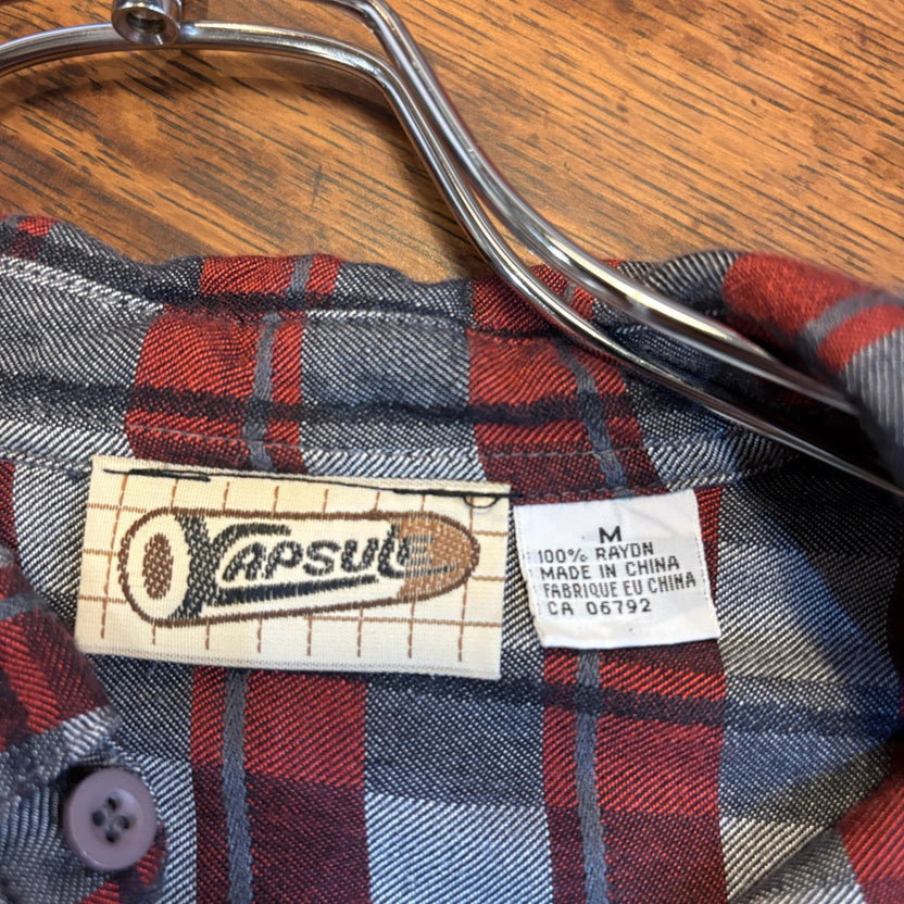 1990s CAPSULE "Rayon" Plaid Shirt