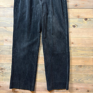 1980s Polo Ralph Lauren Made in USA Black Corduroy Pants 42 TALON