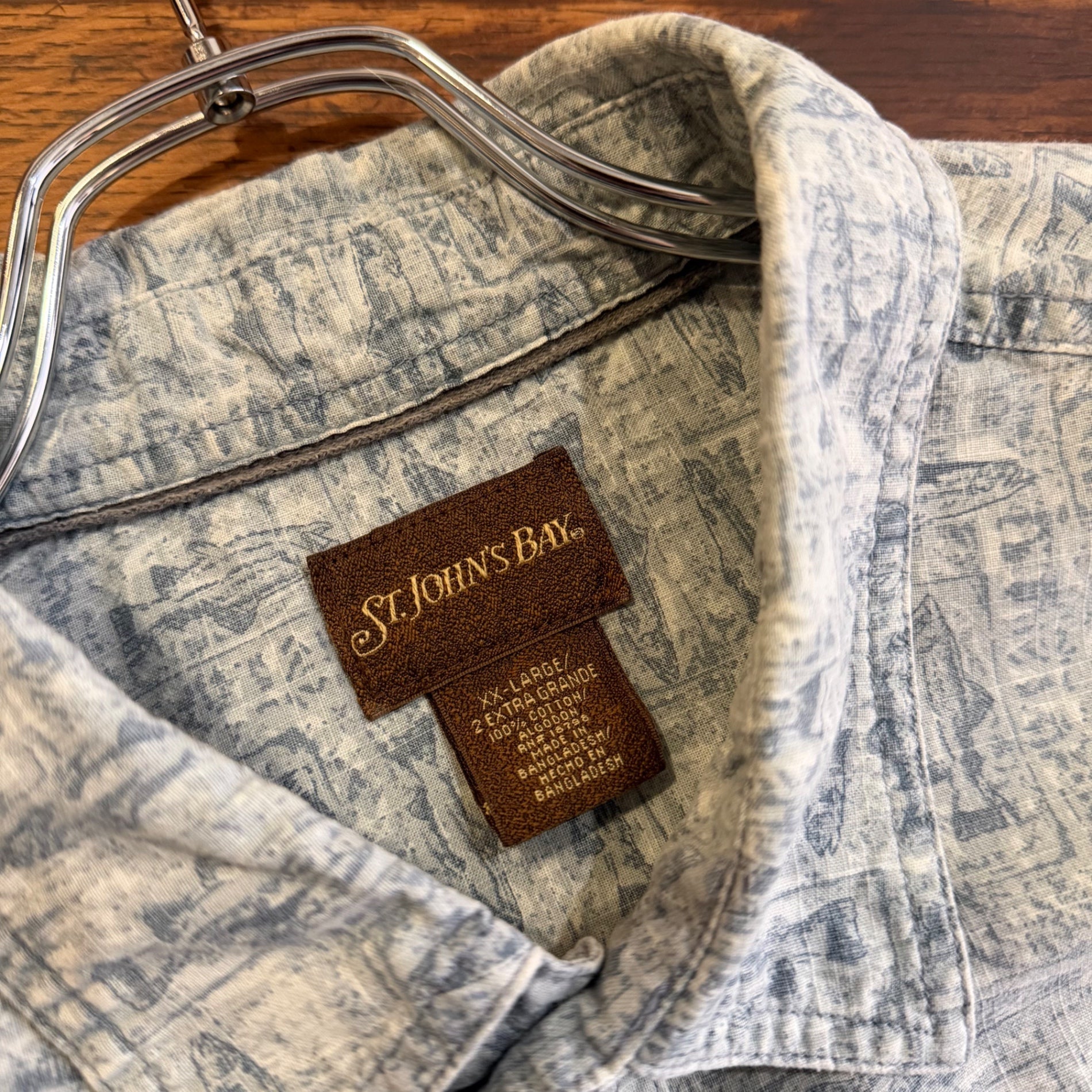 2000s St. John's Bay "Fish Pattern" S/S Shirt