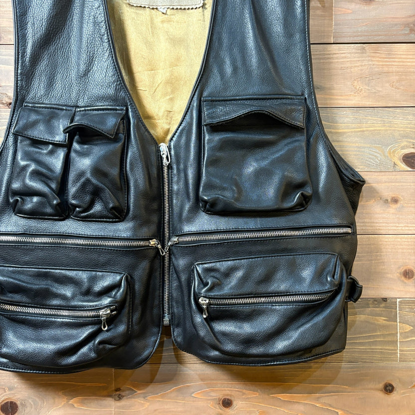1980s~1990s A.M.I. INTERNATIONAL "Multi Pocket" Leather Vest