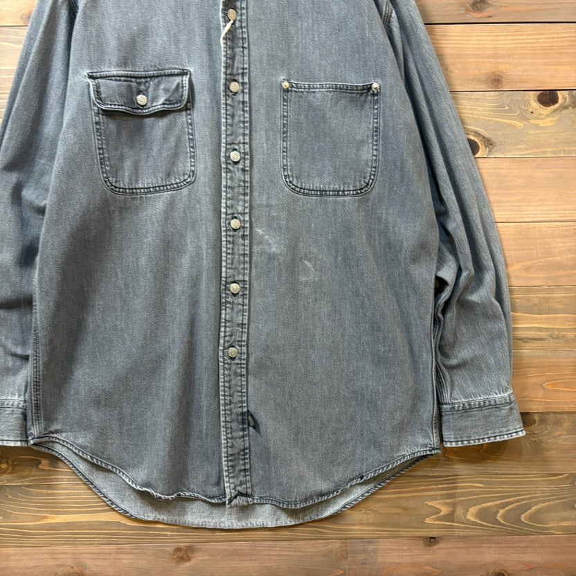 1990s RRL "Gacha Pocket" Black Denim Shirt