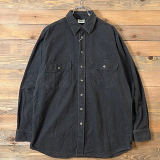 1980s Five Brother ”Black” Chamois Cloth Shirt