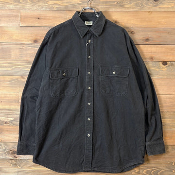 1980s Five Brother ”Black” Chamois Cloth Shirt
