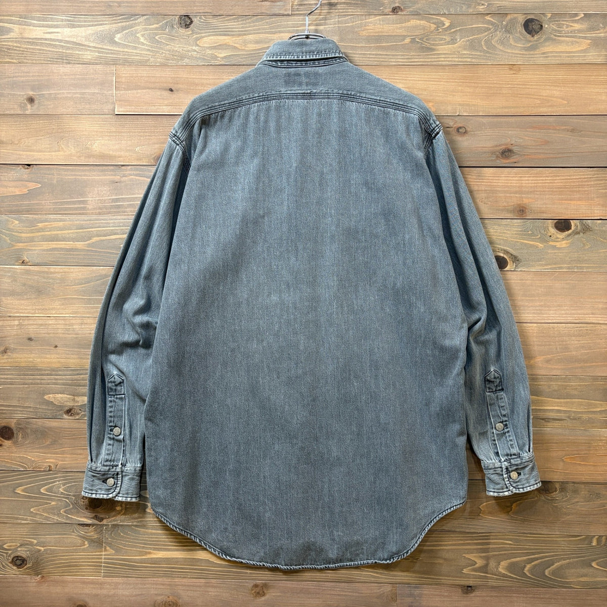 1990s RRL "Gacha Pocket" Black Denim Shirt