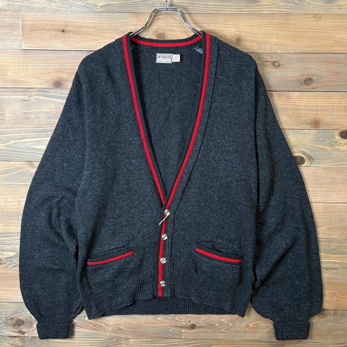1960s McGREGOR "Piping" Wool Cardigan