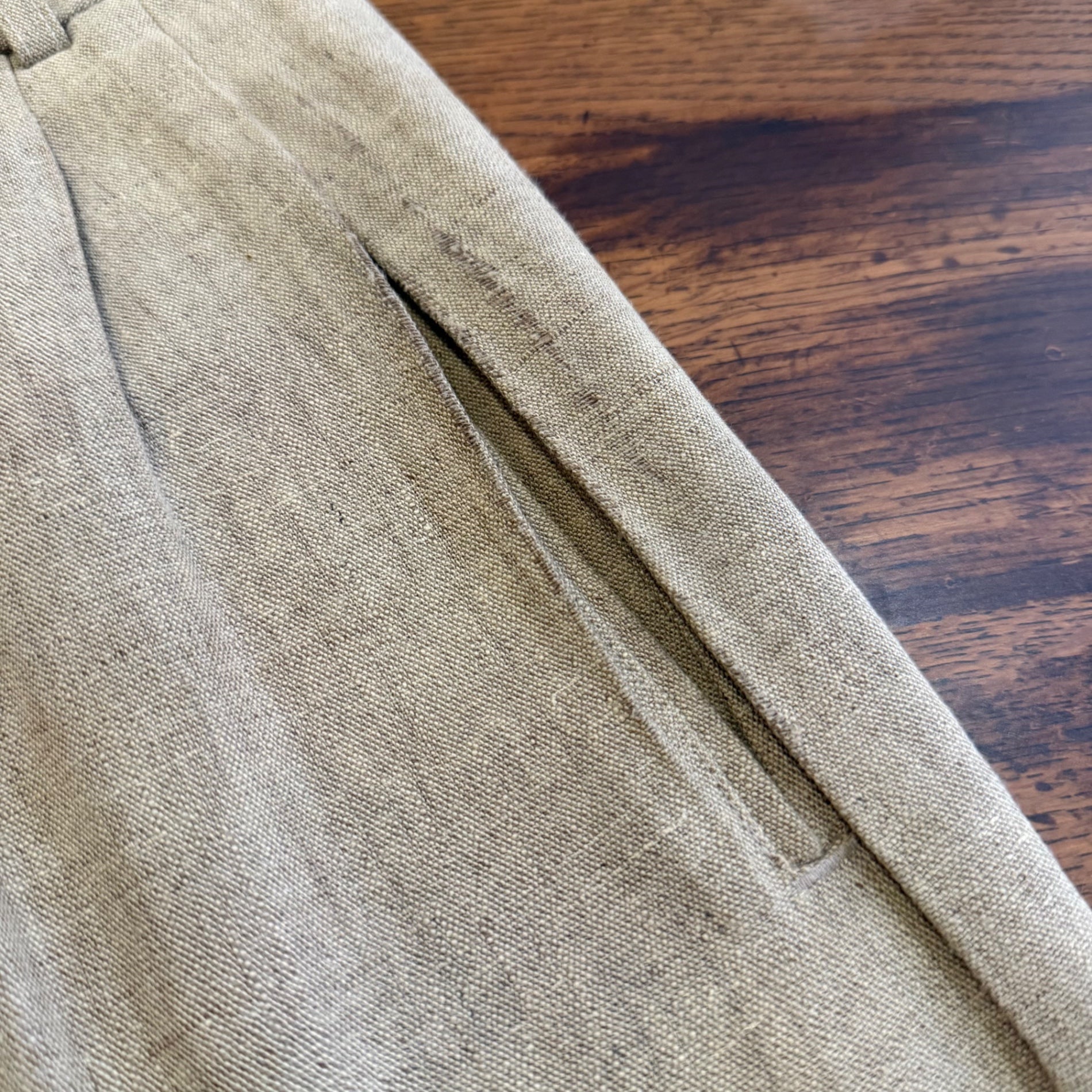 1990s J. RIGGINGS "Linen×Cotton" 2 Tuck Slacks