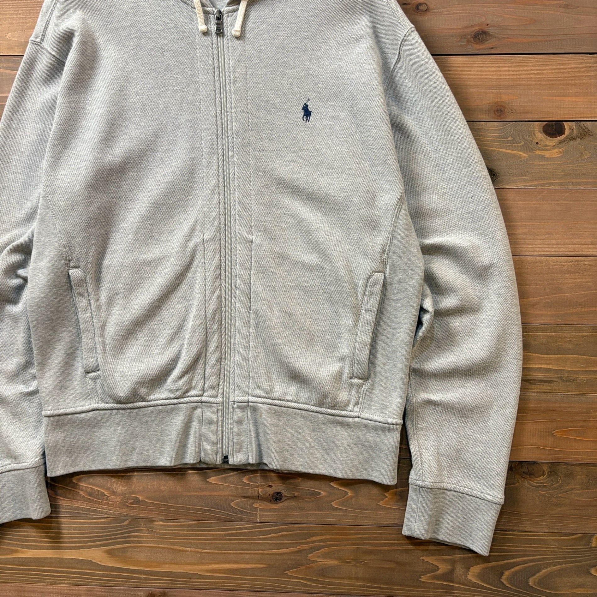 2000s Polo Ralph Lauren "Pique" Slash Pocket Zip-Up Hoodie