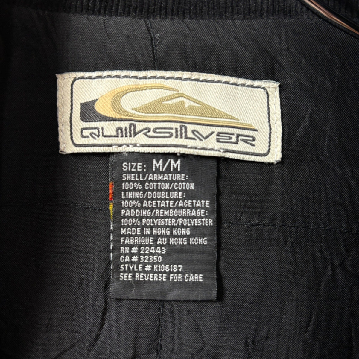 1990s~2000s Quiksilver "Black" Corduroy Drizzler Jacket
