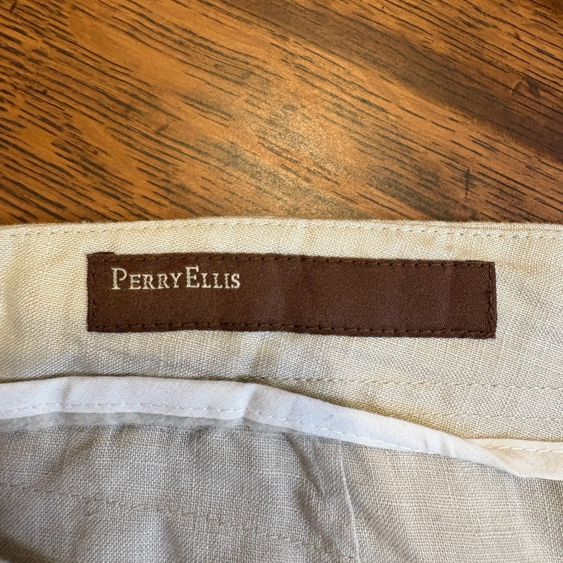 2000s Perry Ellis "LINEN" Easy Pant