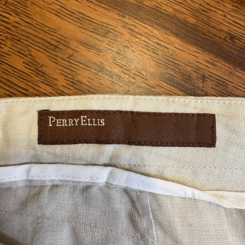 2000s Perry Ellis "LINEN" Easy Pant