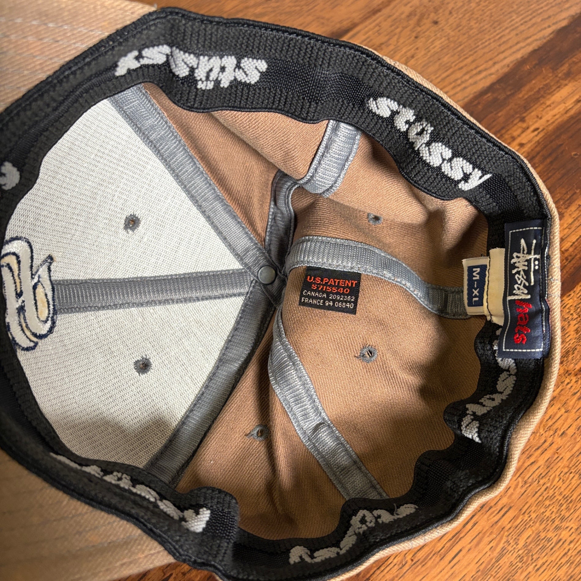 1990s STUSSY "OLD ENGLISH" Logo Baseball Cap