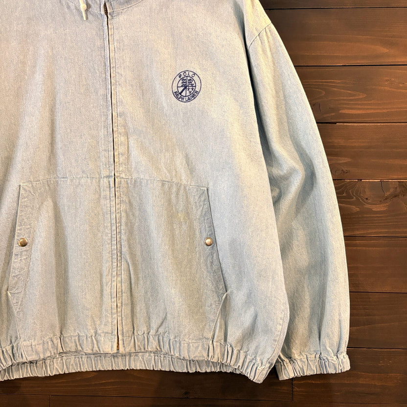 1990s Polo Ralph Lauren "Chambray" Hooded Blouson