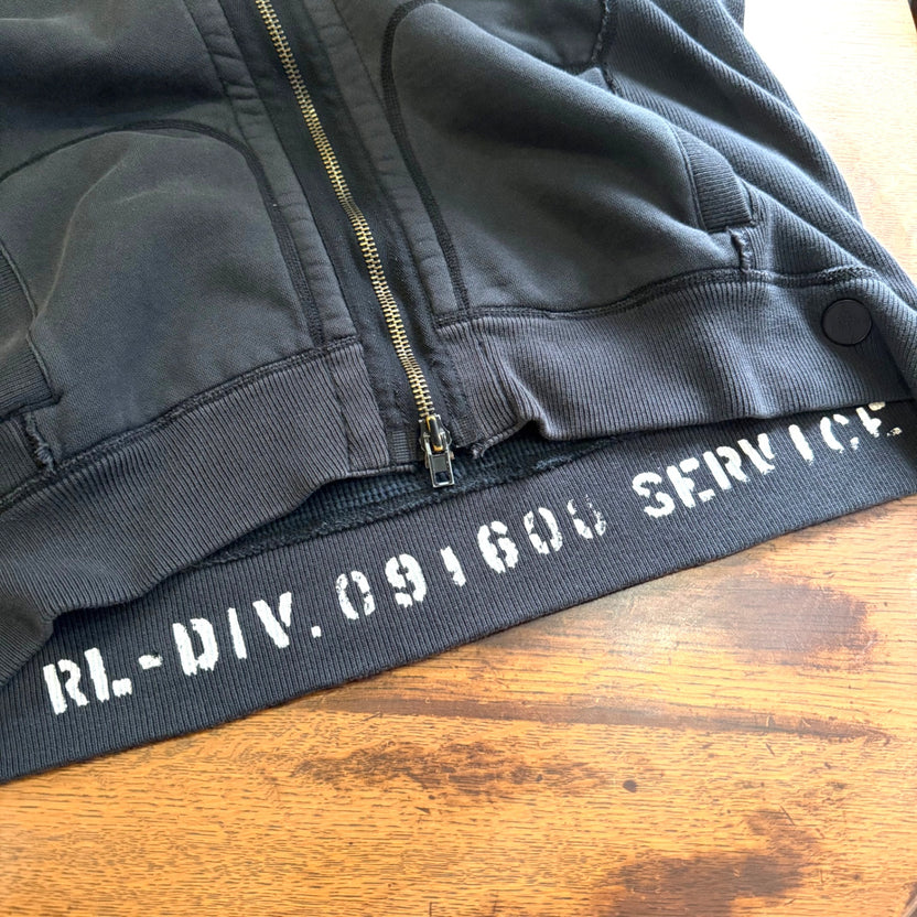 2000s Polo Ralph Lauren "BLACK" Double Face Zip-Up Hoodie