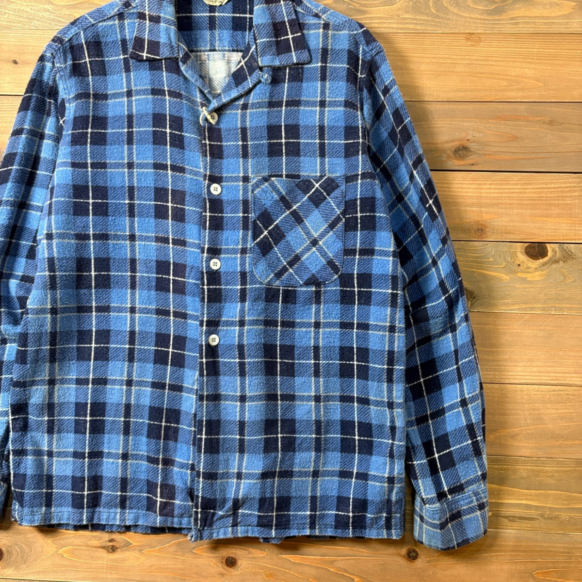 1950s Penney's "Blue" Printed Flannel Shirt