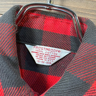1980s FROSTPROOF "Block Check" Heavy Flannel Shirt