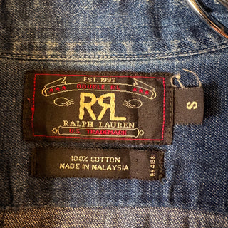 1990s RRL "Asymmetrical Pockets" Denim Shirt
