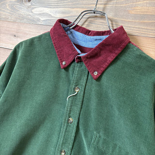 1990s Eddie Bauer Multicolor L/S Corduroy Shirt