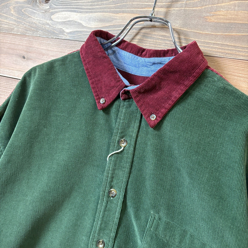 1990s Eddie Bauer Multicolor L/S Corduroy Shirt
