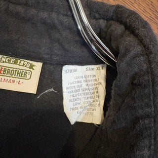 1980s Five Brother ”Black” Chamois Cloth Shirt