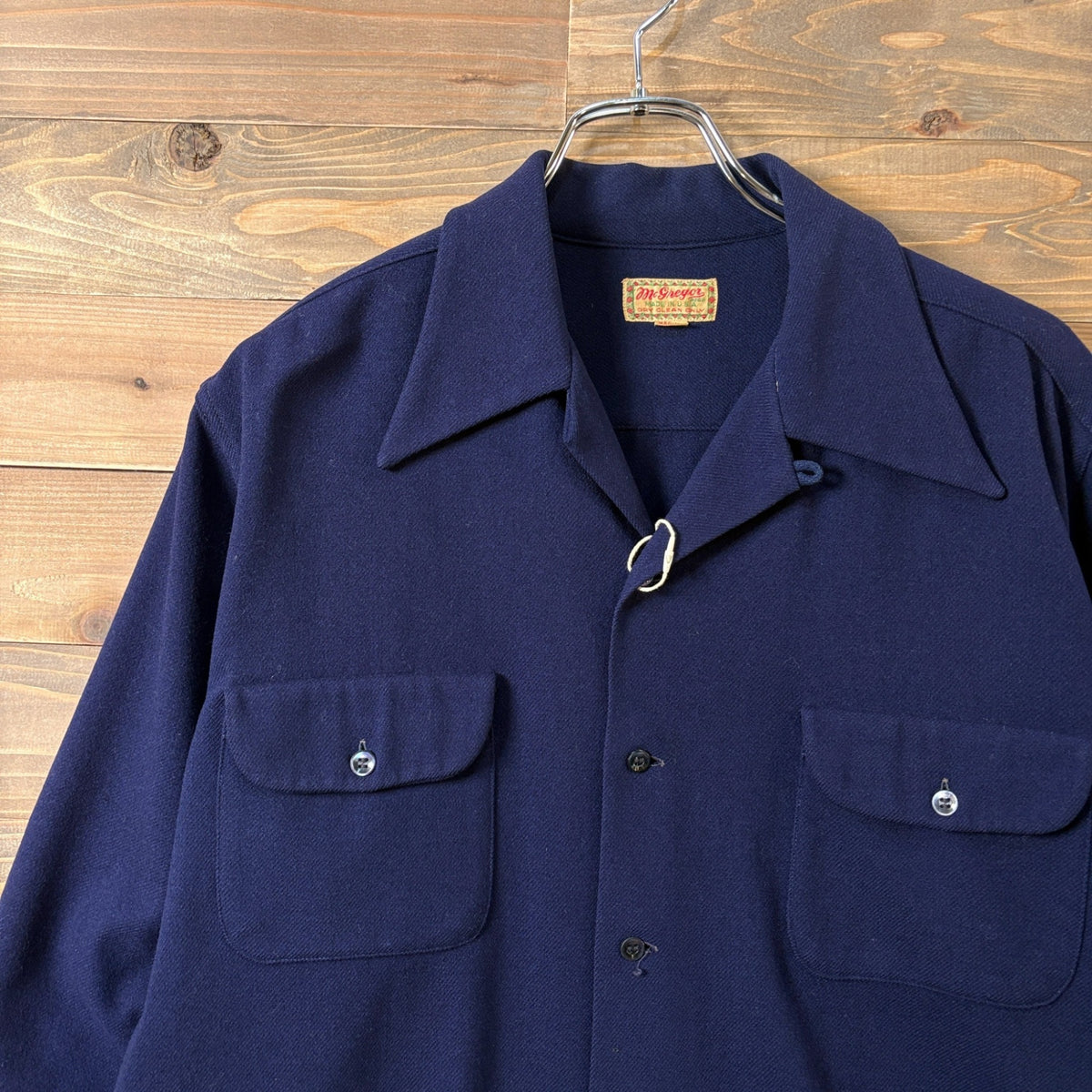 1940s McGregor Open Collar Wool Shirt