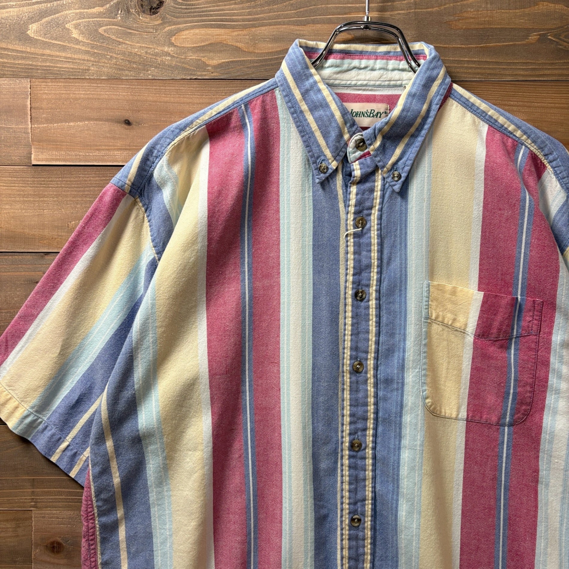 1990s St. John's Bay Multi Stripe S/S Shirt