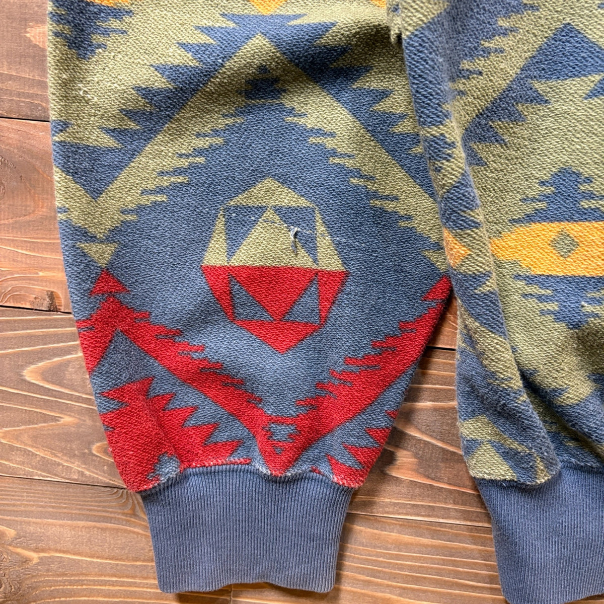 1990s “Polo Ralph Lauren” Native Pattern Cotton Sweatshirt