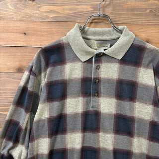 "BASIC EQUIPMENT" Ombre Check Polo Shirt