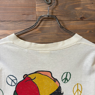 1990s Betty Boop Peace Mark All-Over Print T-Shirt