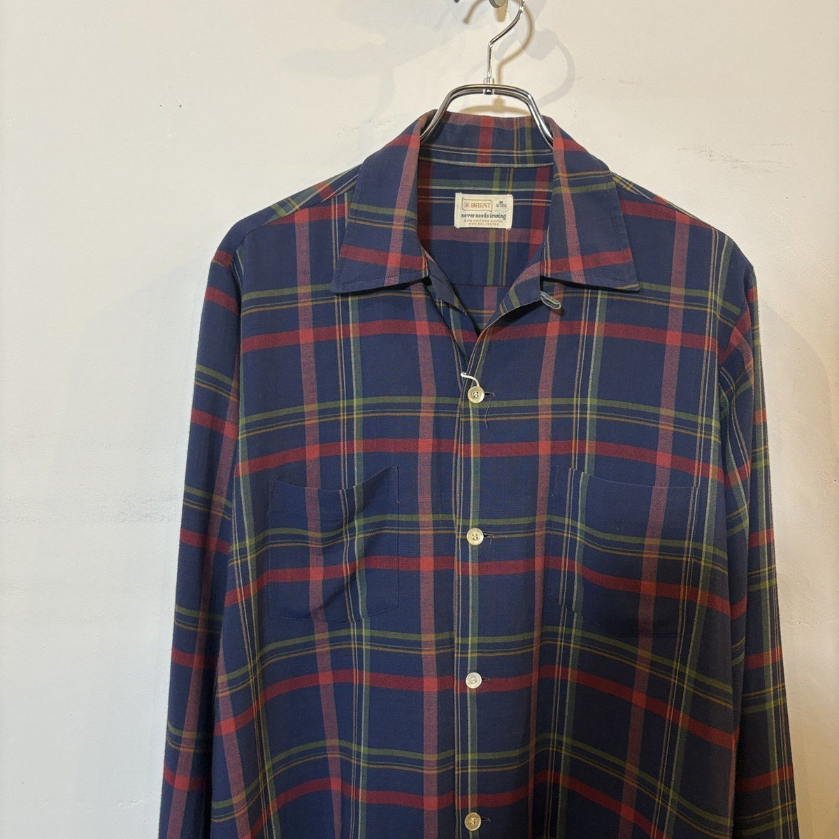 1970s BRENT ”Rayon" Open Collar Shirt