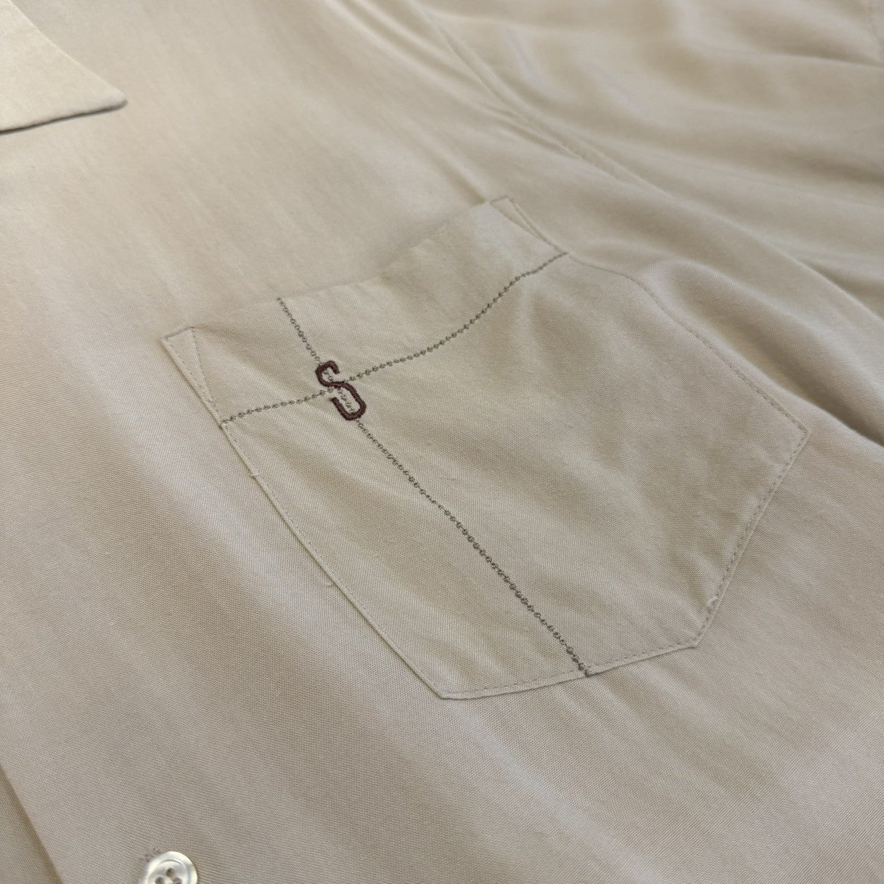1990s STUSSY Rayon Short Sleeve Open Collar Shirt