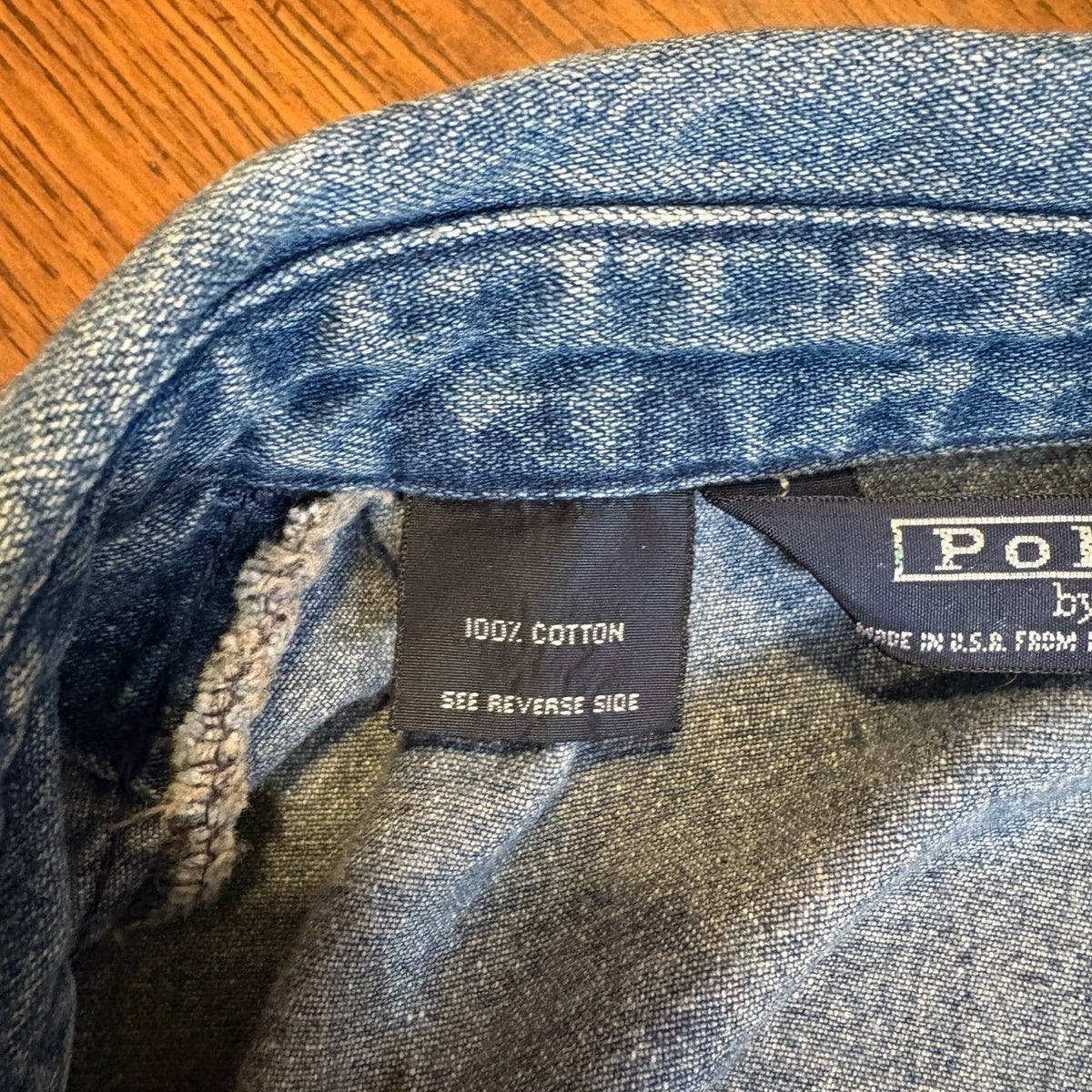 1980s Polo Ralph Lauren "No Pony" Denim Drizzler Jacket